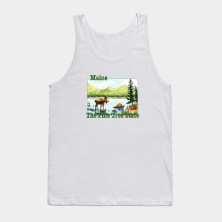 Maine, The Pine Tree State Tank Top